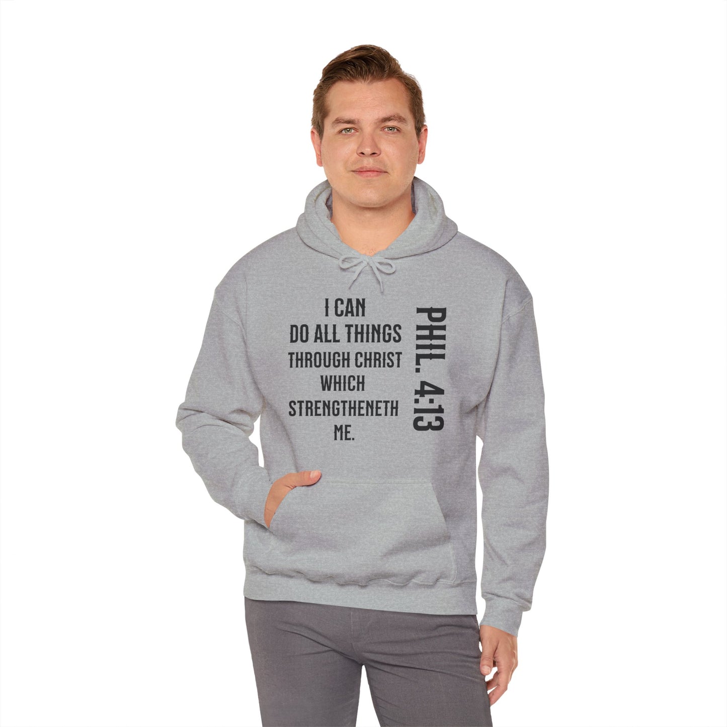 All Things Through Christ Philippians 4:13 Unisex Heavy Blend™ Hooded Sweatshirt