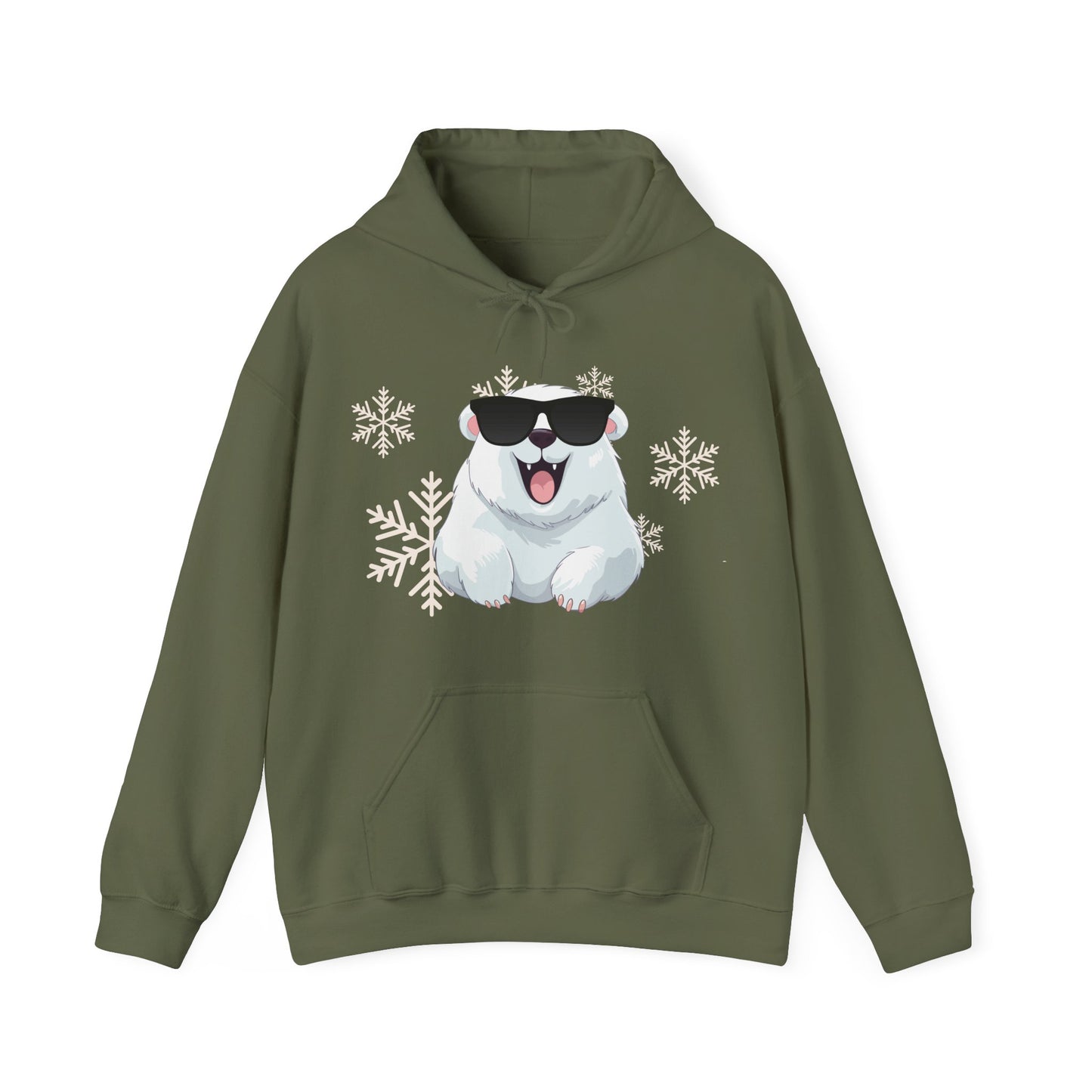 Polar Bear Unisex Heavy Blend™ Hooded Sweatshirt, fun, cool, Christmas