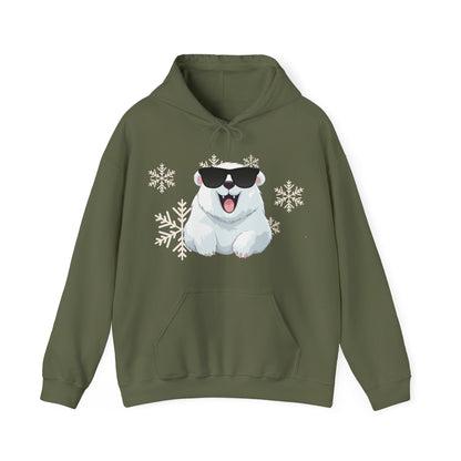 Polar Bear Unisex Heavy Blend™ Hooded Sweatshirt, fun, cool, Christmas