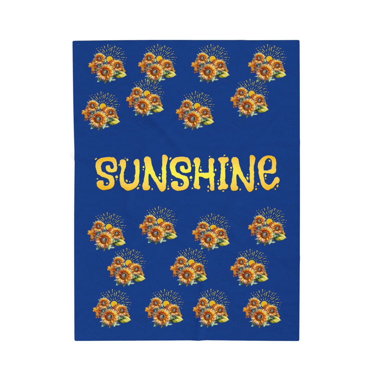 Sunflower Sunshine Velveteen Plush Blanket