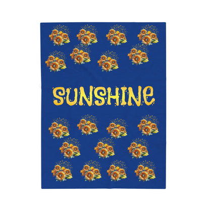 Sunflower Sunshine Velveteen Plush Blanket