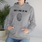 Unisex Hooded Sweatshirt, Only One of Me with scripture, Psalm 139:14 on back