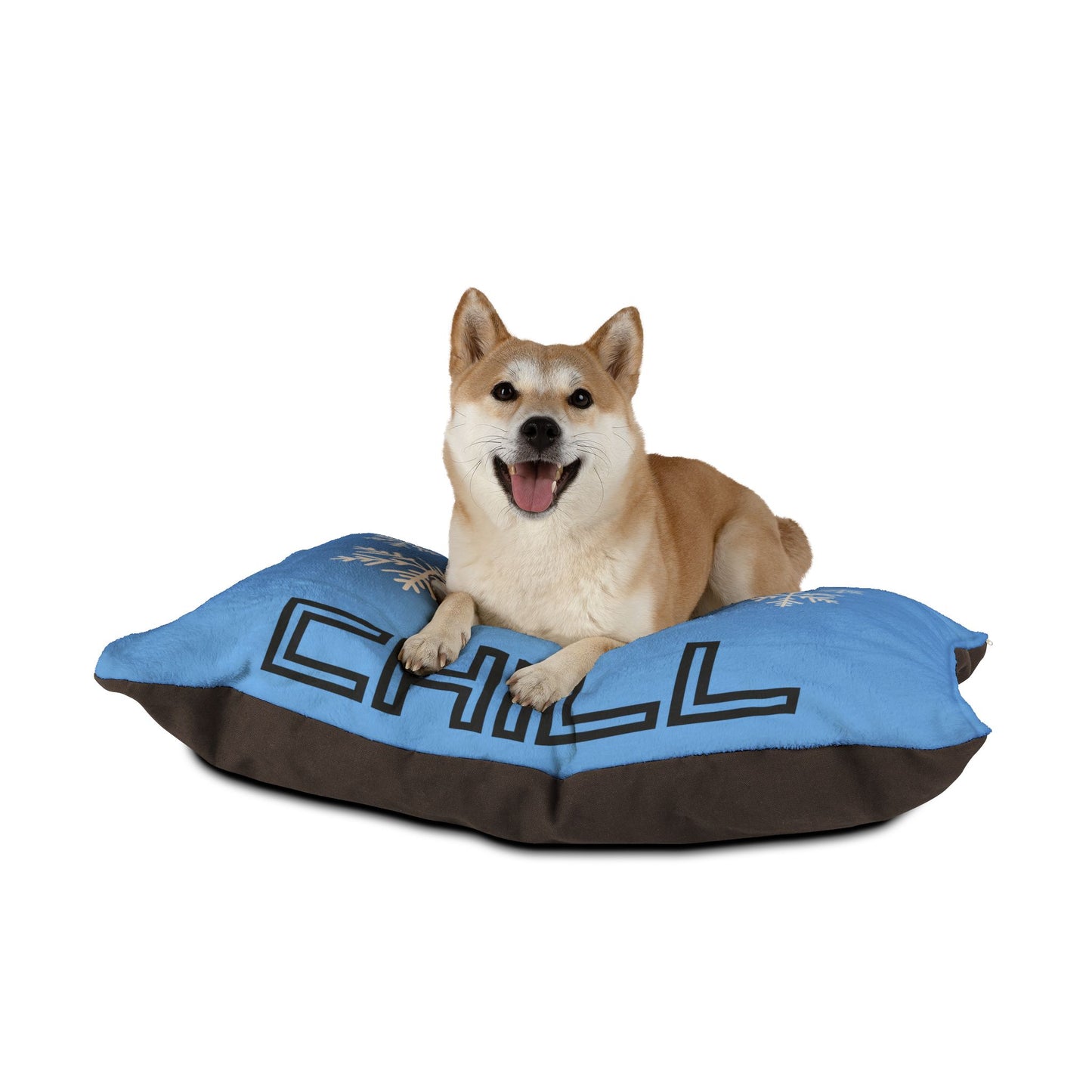 Chill with Polar Bear Pet Bed, Light Blue