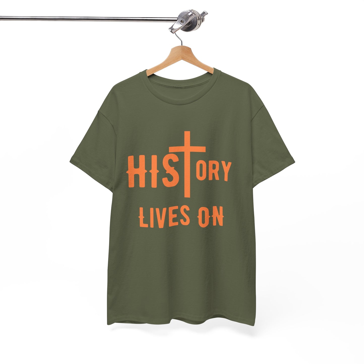 HIStory Lives On Unisex Heavy Cotton Tee, resurrection, cross, easter