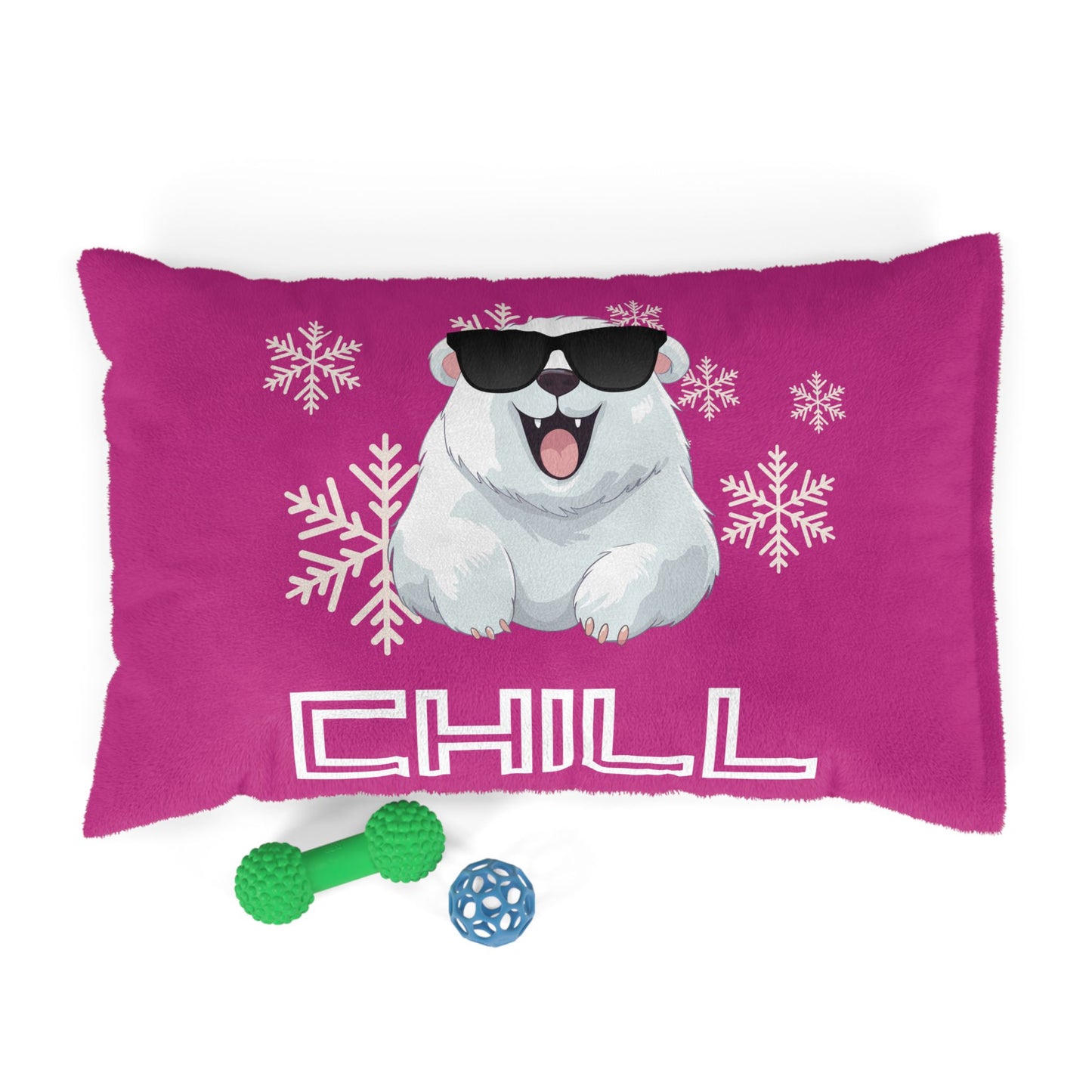 Chill with Polar Bear Pet Bed, Pink