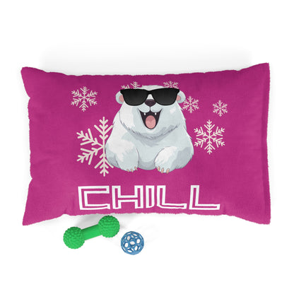 Chill with Polar Bear Pet Bed, Pink