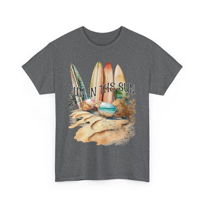 Fun in the Sun Unisex Heavy Cotton Tee, vacation, beach day, weekend getaway