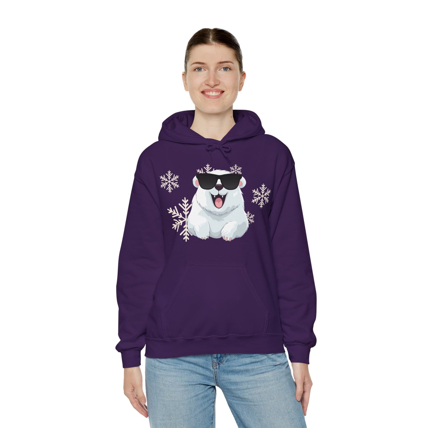 Polar Bear Unisex Heavy Blend™ Hooded Sweatshirt, fun, cool, Christmas