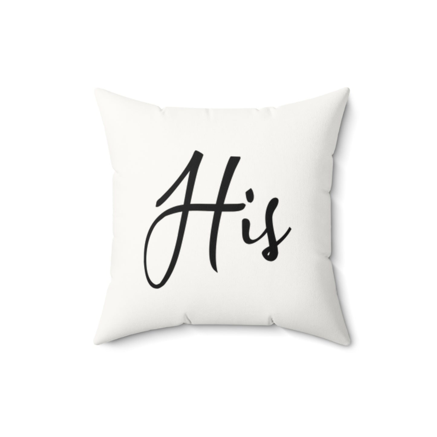 Mr.' Faux Suede Pillow- vintage design, Wedding, Anniversary, ('His' on back)