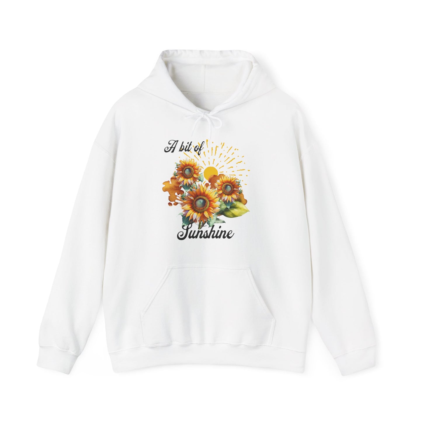 A Bit Of Sunshine hoodie with sunflowers, gift for her