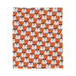Polar Bear Velveteen Plush Blanket - Orange