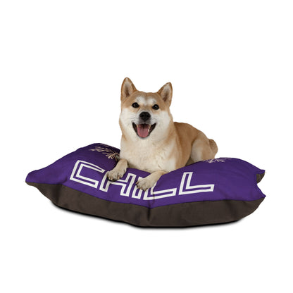 Chill with Polar Bear Pet Bed, Purple
