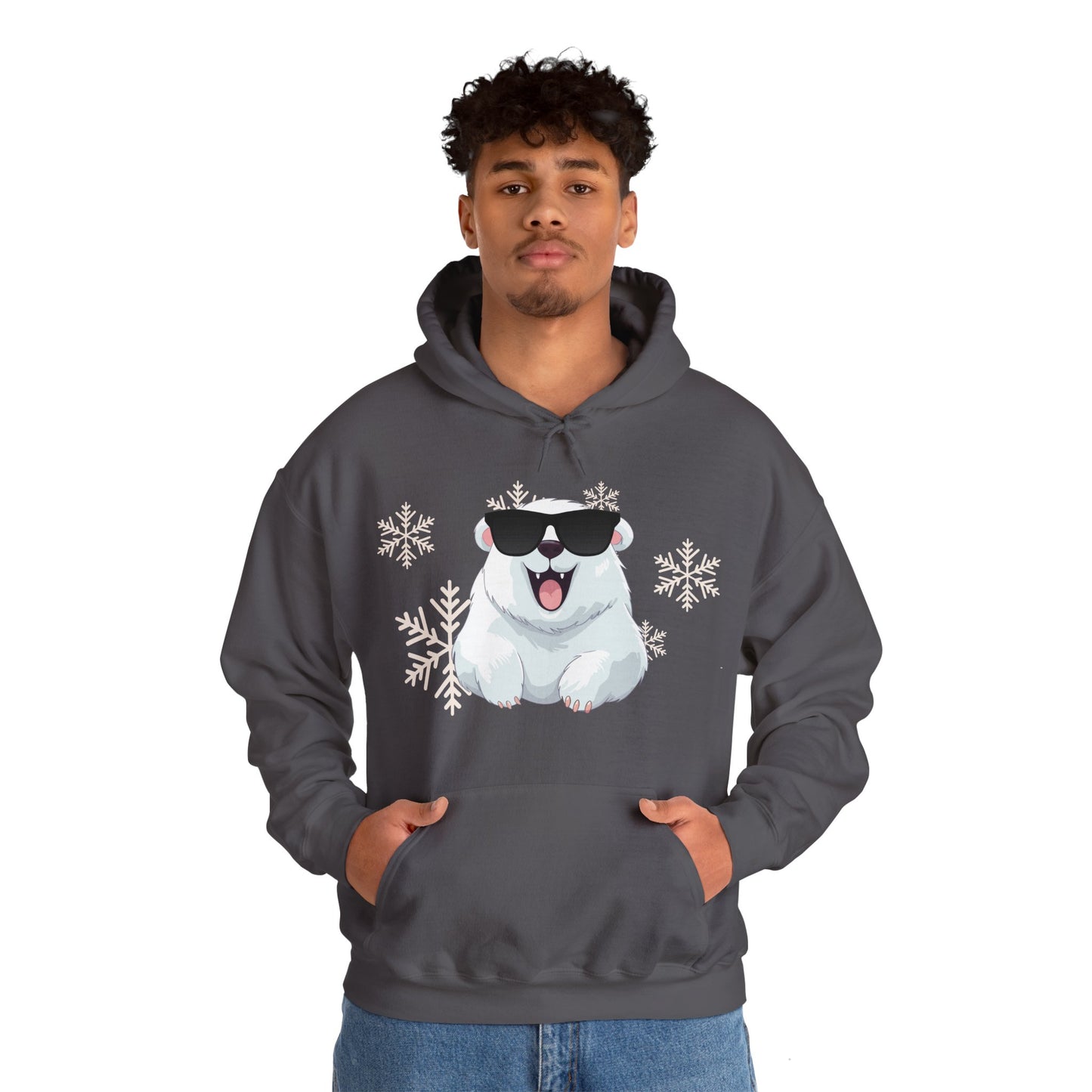 Polar Bear Unisex Heavy Blend™ Hooded Sweatshirt, fun, cool, Christmas