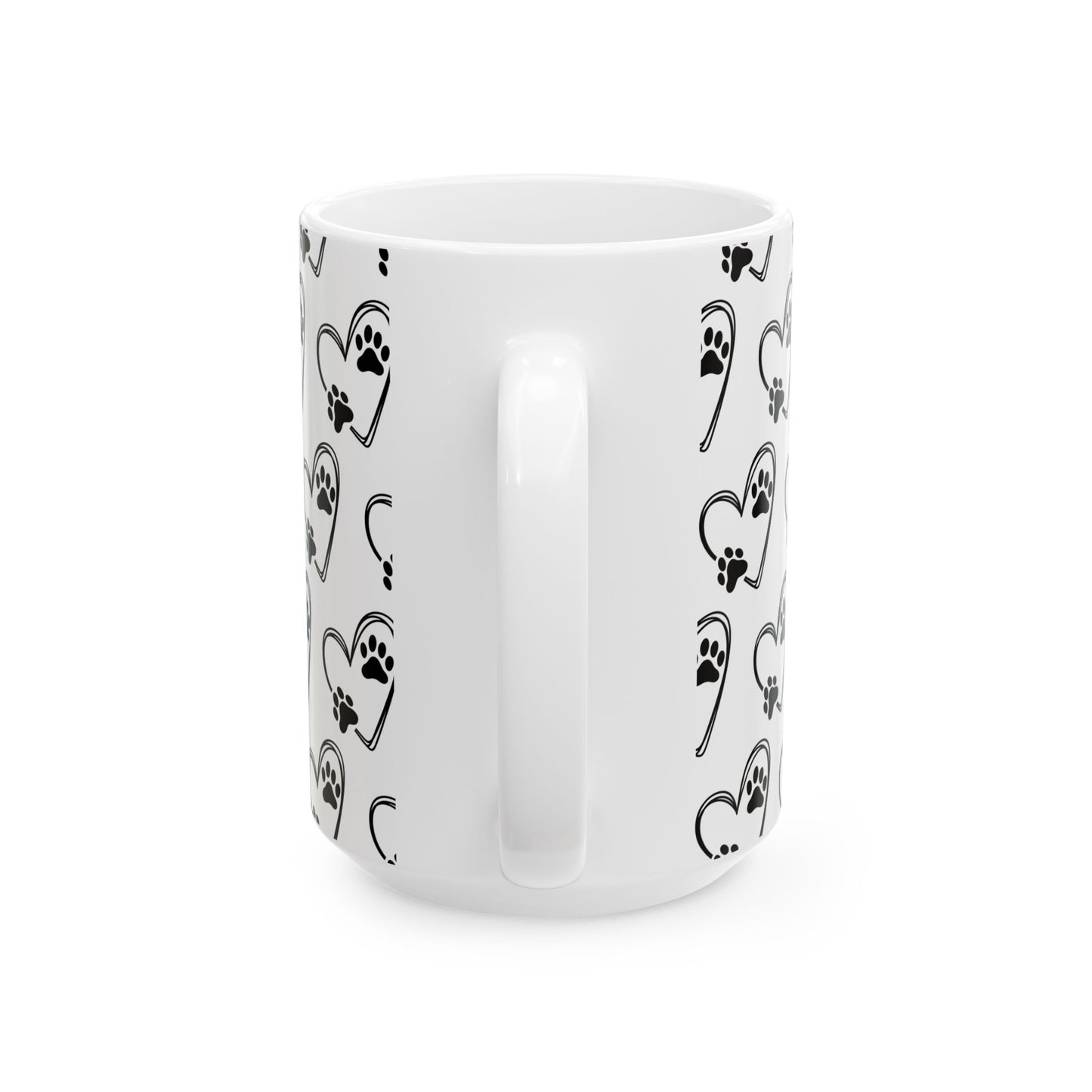 Paw Prints Ceramic Mug, (11oz, 15oz), pet lovers