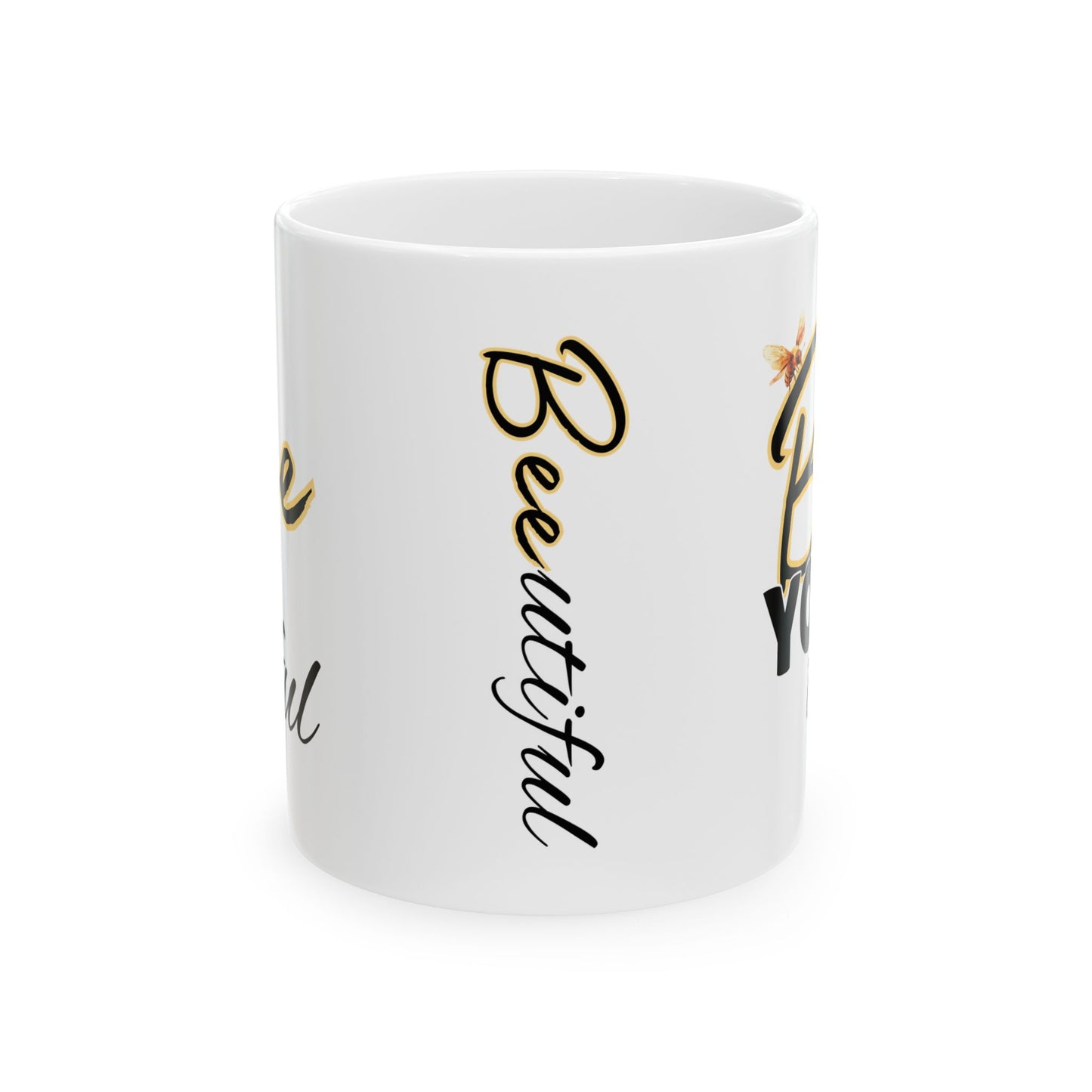 BeeYoutiful Motivation Ceramic Mug - Inspiring Coffee Cup