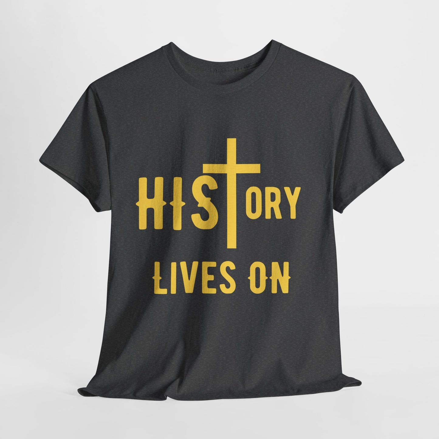 HIStory Lives On Unisex Heavy Cotton Tee, resurrection, cross, easter