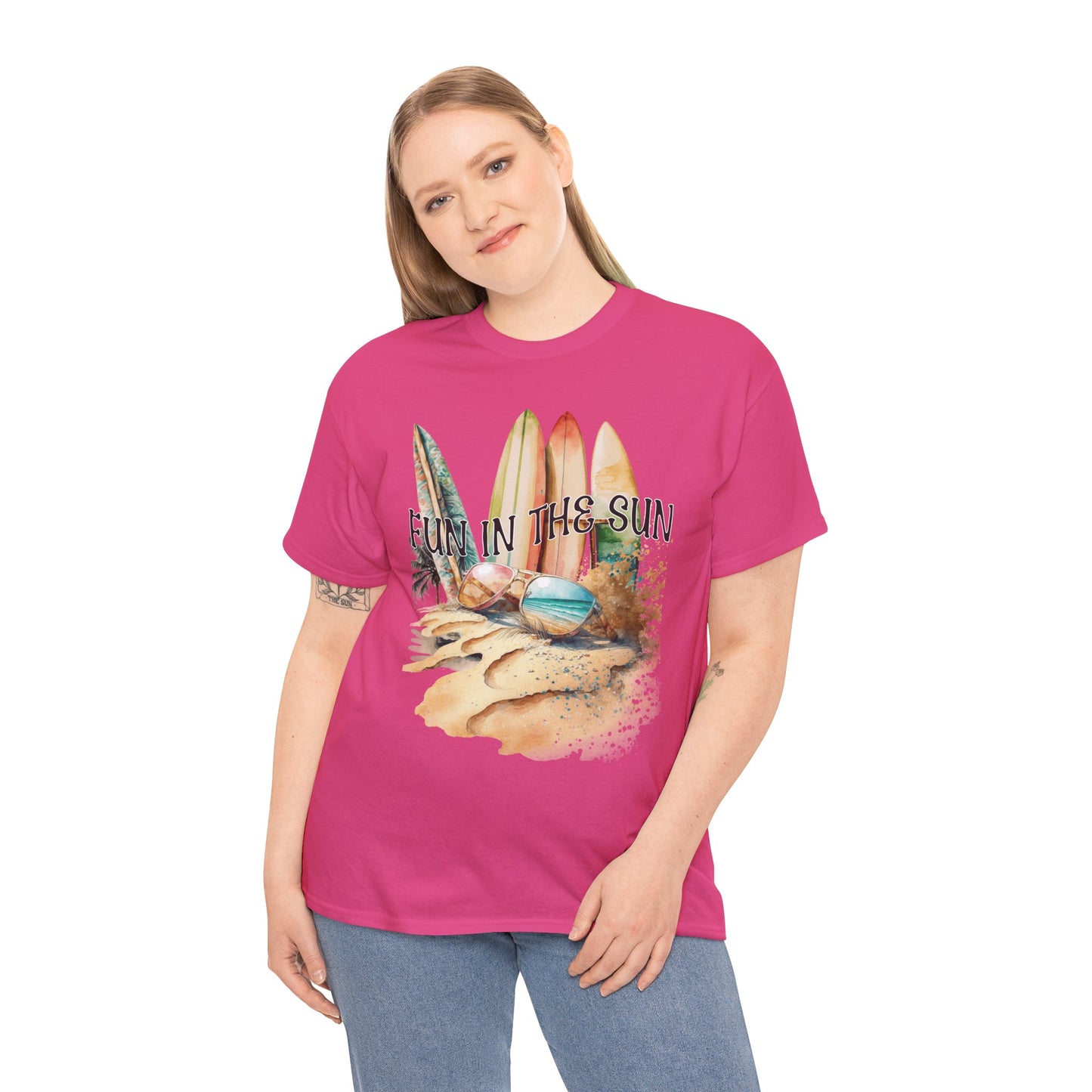 Fun in the Sun Unisex Heavy Cotton Tee, vacation, beach day, weekend getaway