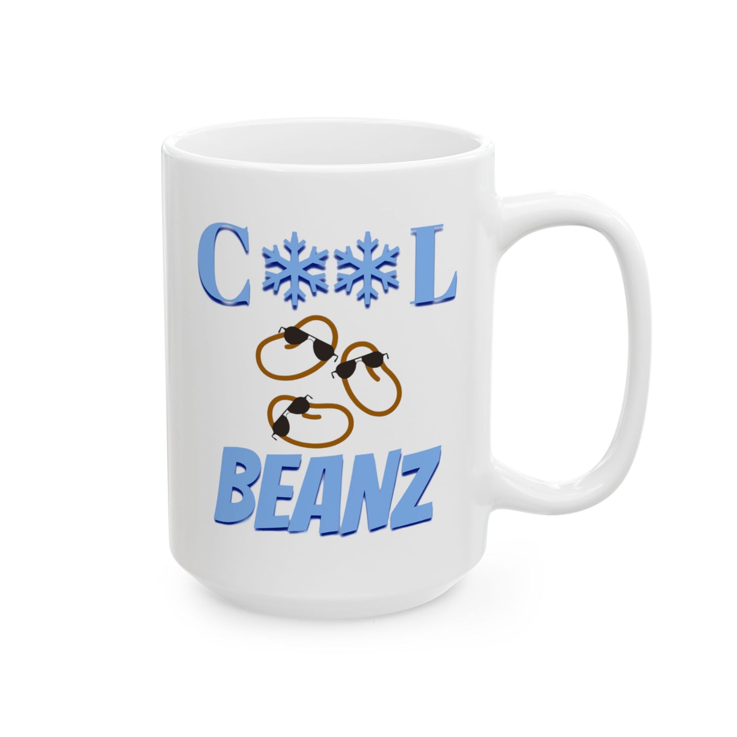 Cool Beanz coffee mug, fun, humorous gift, birthday - white