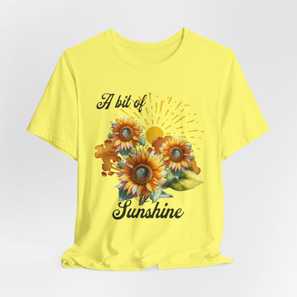 A Bit Of Sunshine Sunflower T-shirt, Bella + Canvas, spring, summer