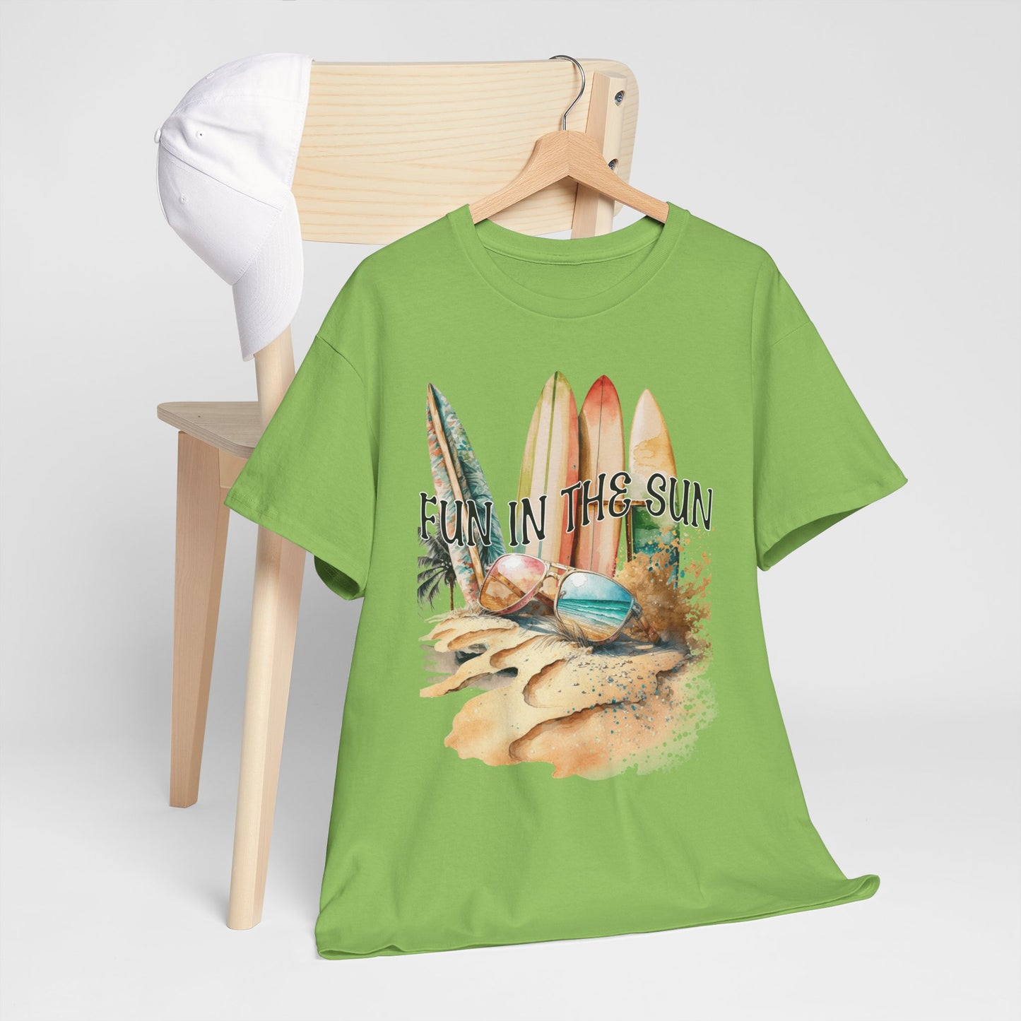 Fun in the Sun Unisex Heavy Cotton Tee, vacation, beach day, weekend getaway