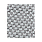 Polar Bear Velveteen Plush Blanket - Gray