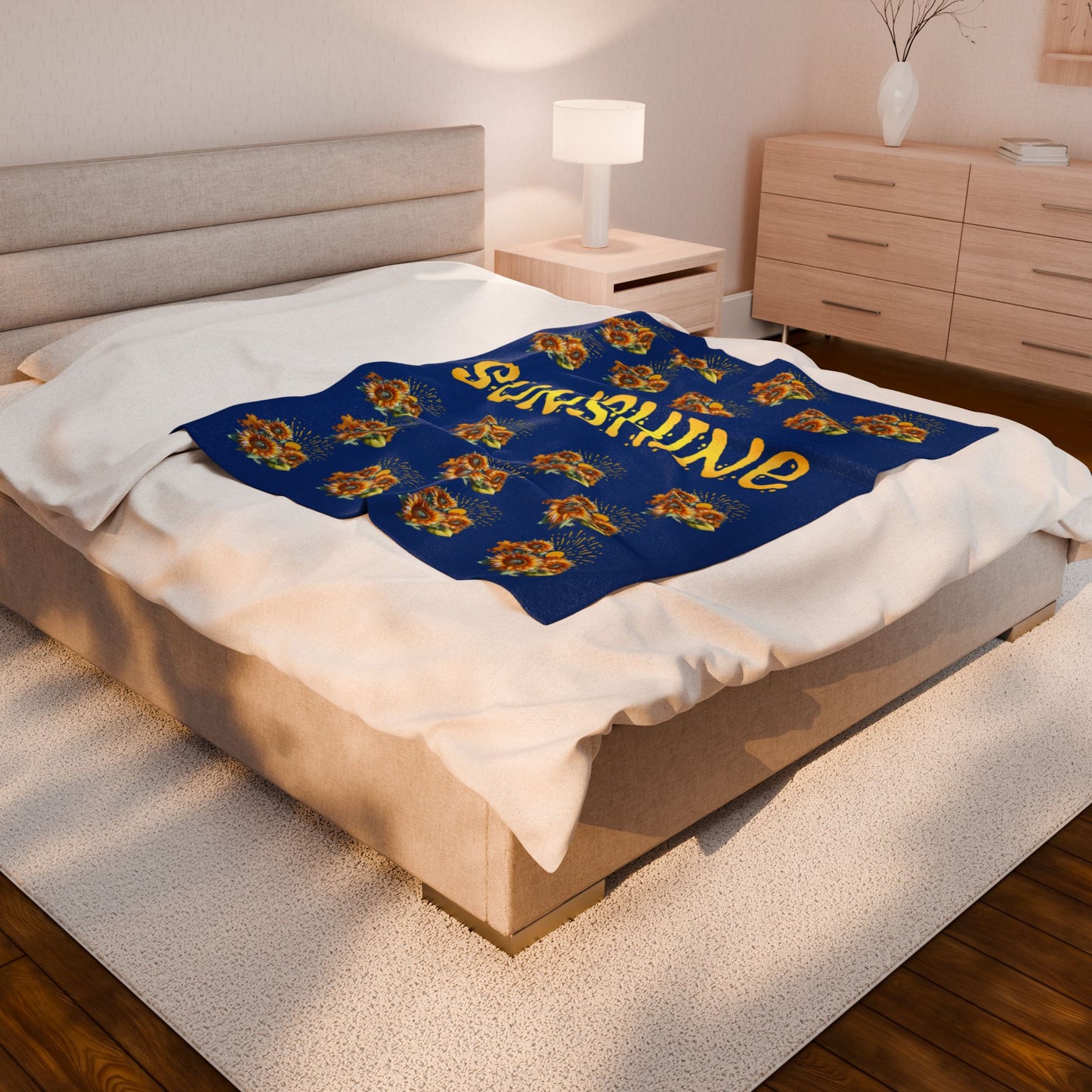 Sunflower Sunshine Velveteen Plush Blanket