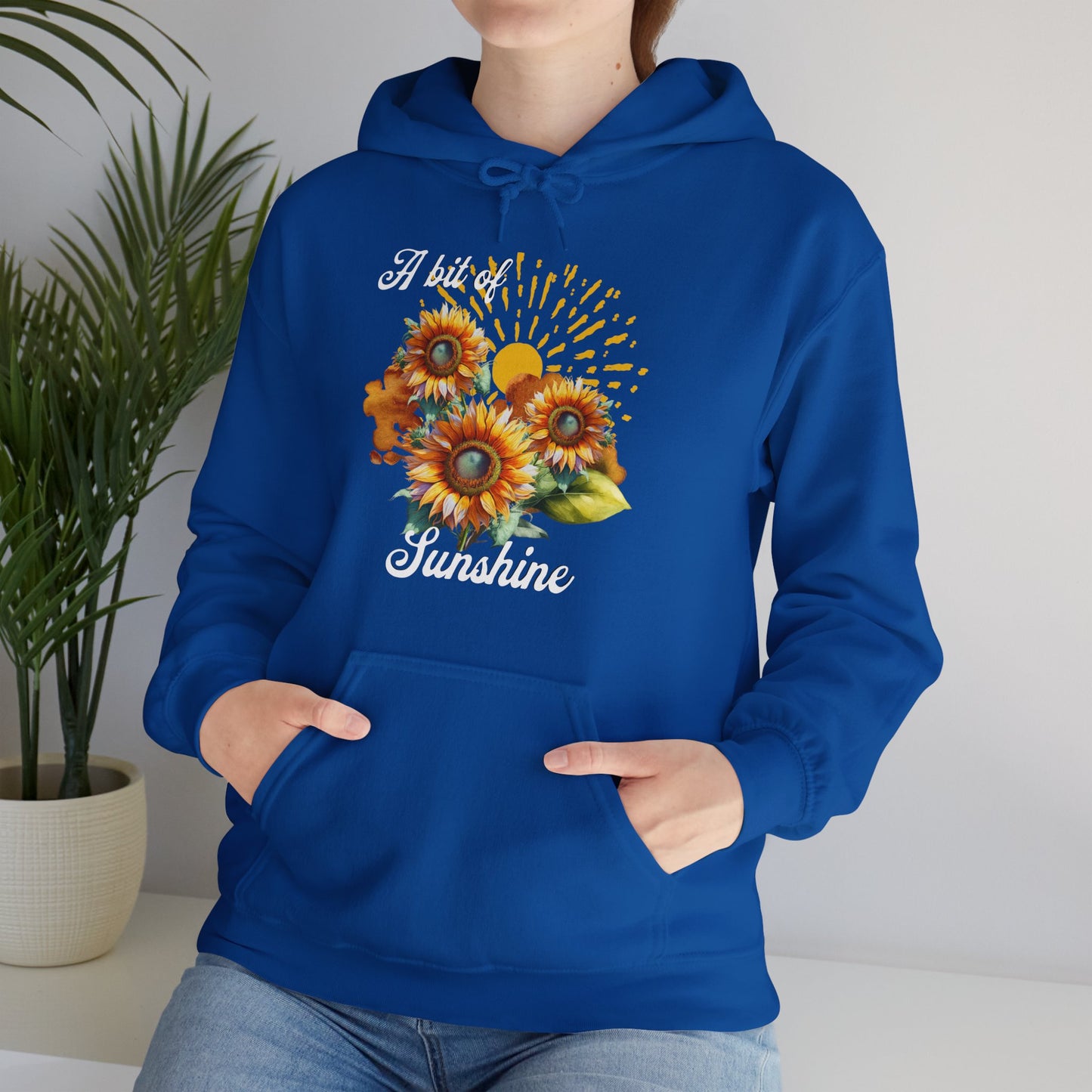 A Bit Of Sunshine hoodie with sunflowers, gift for her