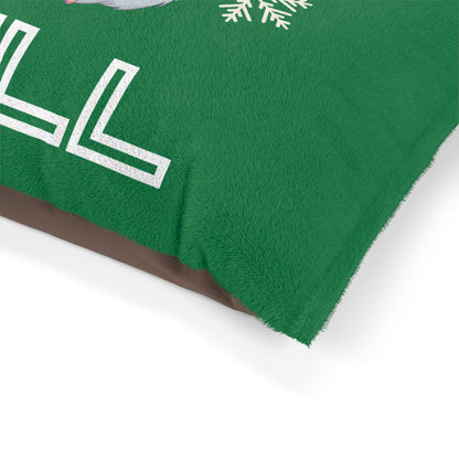 Chill with Polar Bear Pet Bed, Dark Green