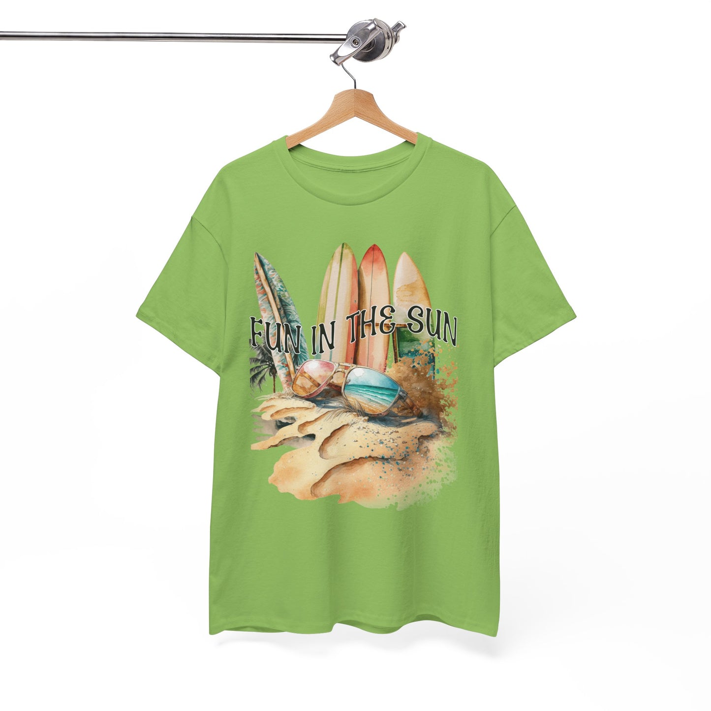 Fun in the Sun Unisex Heavy Cotton Tee, vacation, beach day, weekend getaway