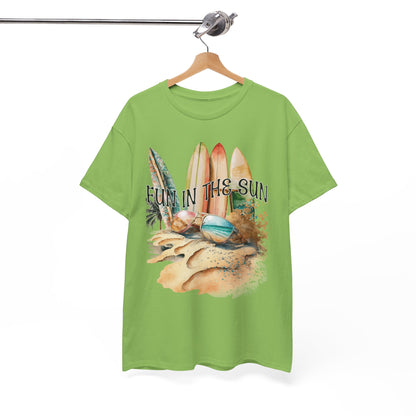 Fun in the Sun Unisex Heavy Cotton Tee, vacation, beach day, weekend getaway