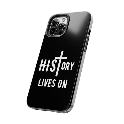 HIStory Lives On, Phone Cases - black & white