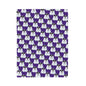 Polar Bear Velveteen Plush Blanket - Purple