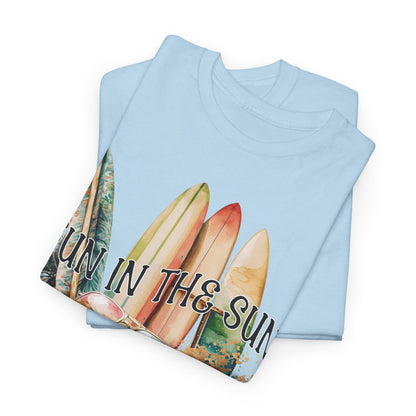 Fun in the Sun Unisex Heavy Cotton Tee, vacation, beach day, weekend getaway