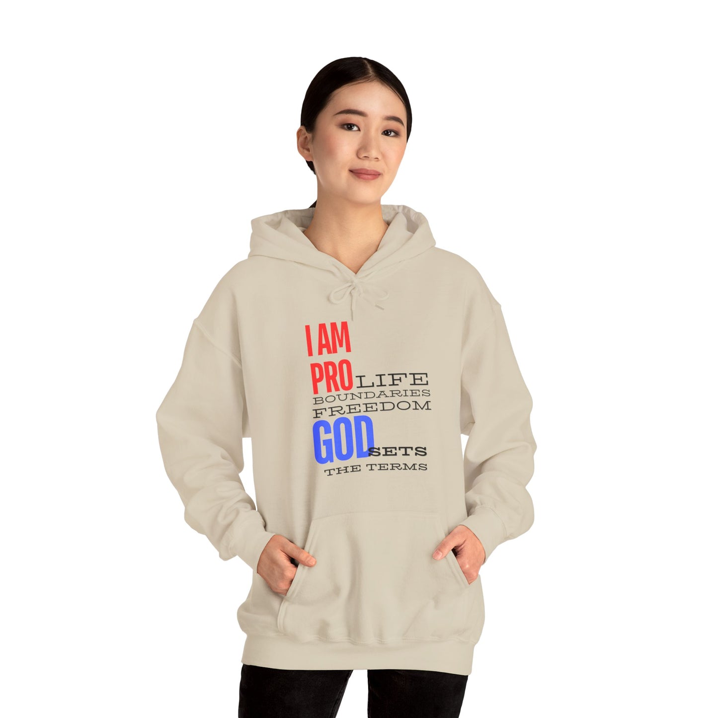 I AM PRO GOD, Unisex Heavy Blend™ Hooded Sweatshirt, life, boundaries, freedom