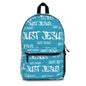 Just Jesus Backpack (turquoise), gift, sleepover, camping, day trips, school