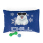 Chill with Polar Bear Pet Bed, Dark Blue