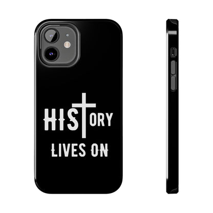 HIStory Lives On, Phone Cases - black & white