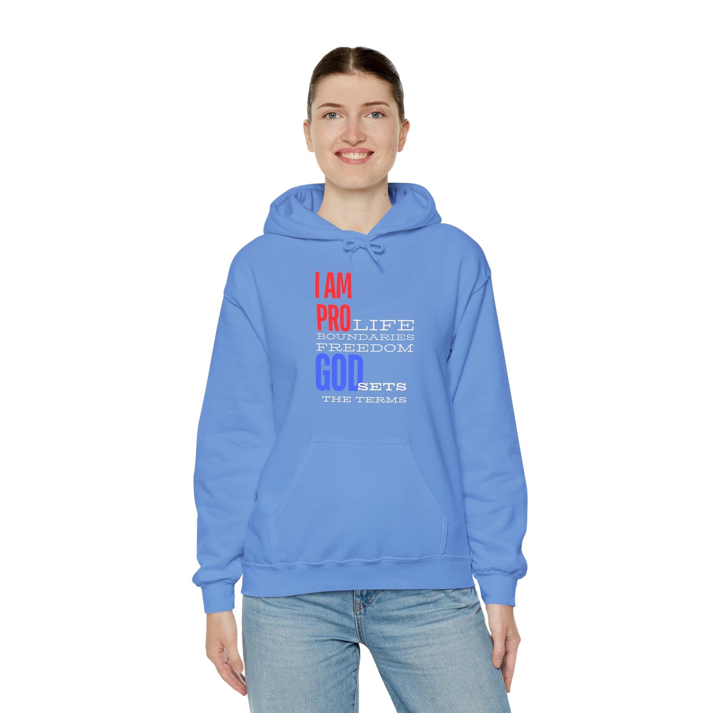 I AM PRO GOD, Unisex Heavy Blend™ Hooded Sweatshirt, life, boundaries, freedom