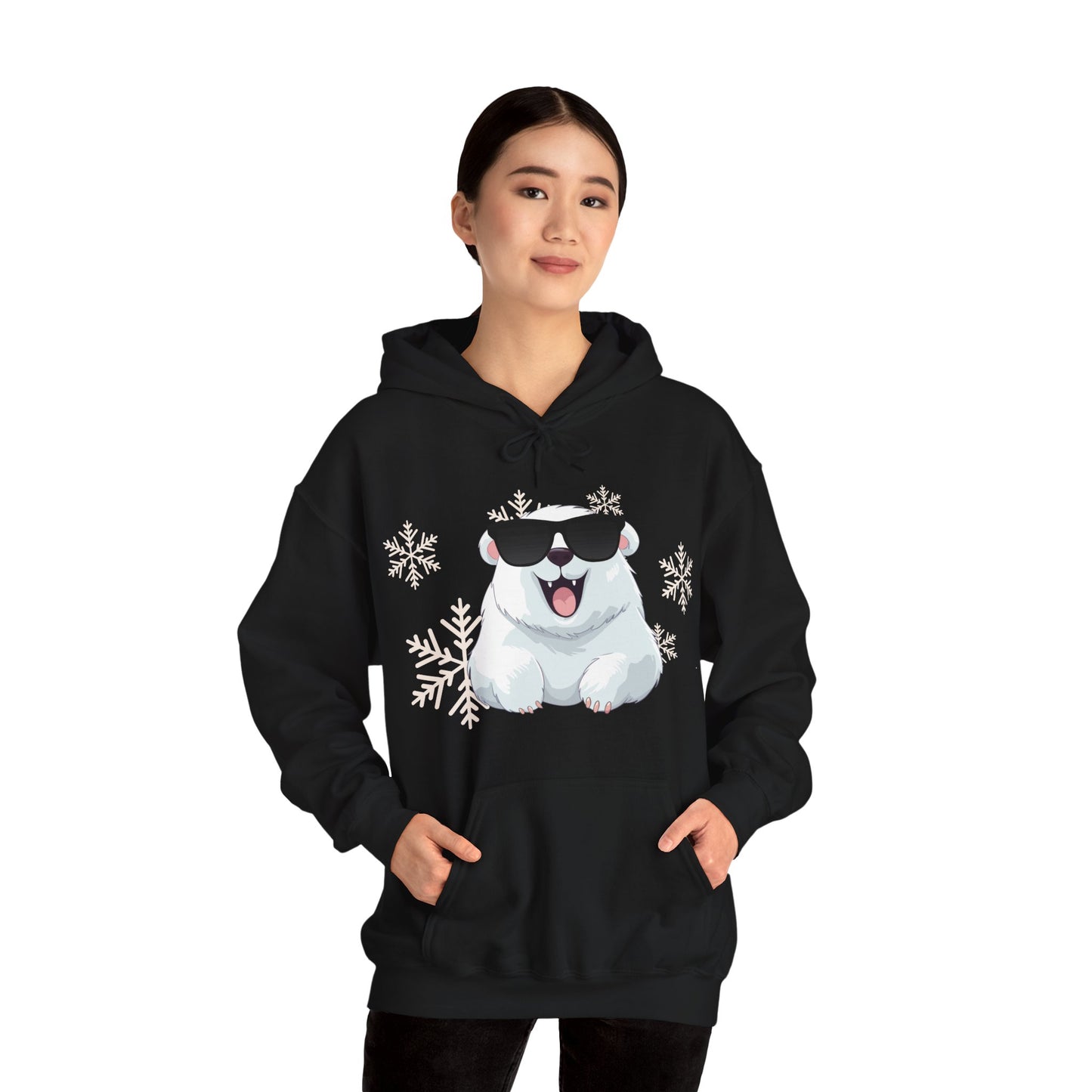 Polar Bear Unisex Heavy Blend™ Hooded Sweatshirt, fun, cool, Christmas