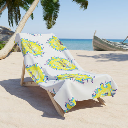 U Can Believe I'm Hot - Beach Towel (white w/color print), Fun gift - Him or Her