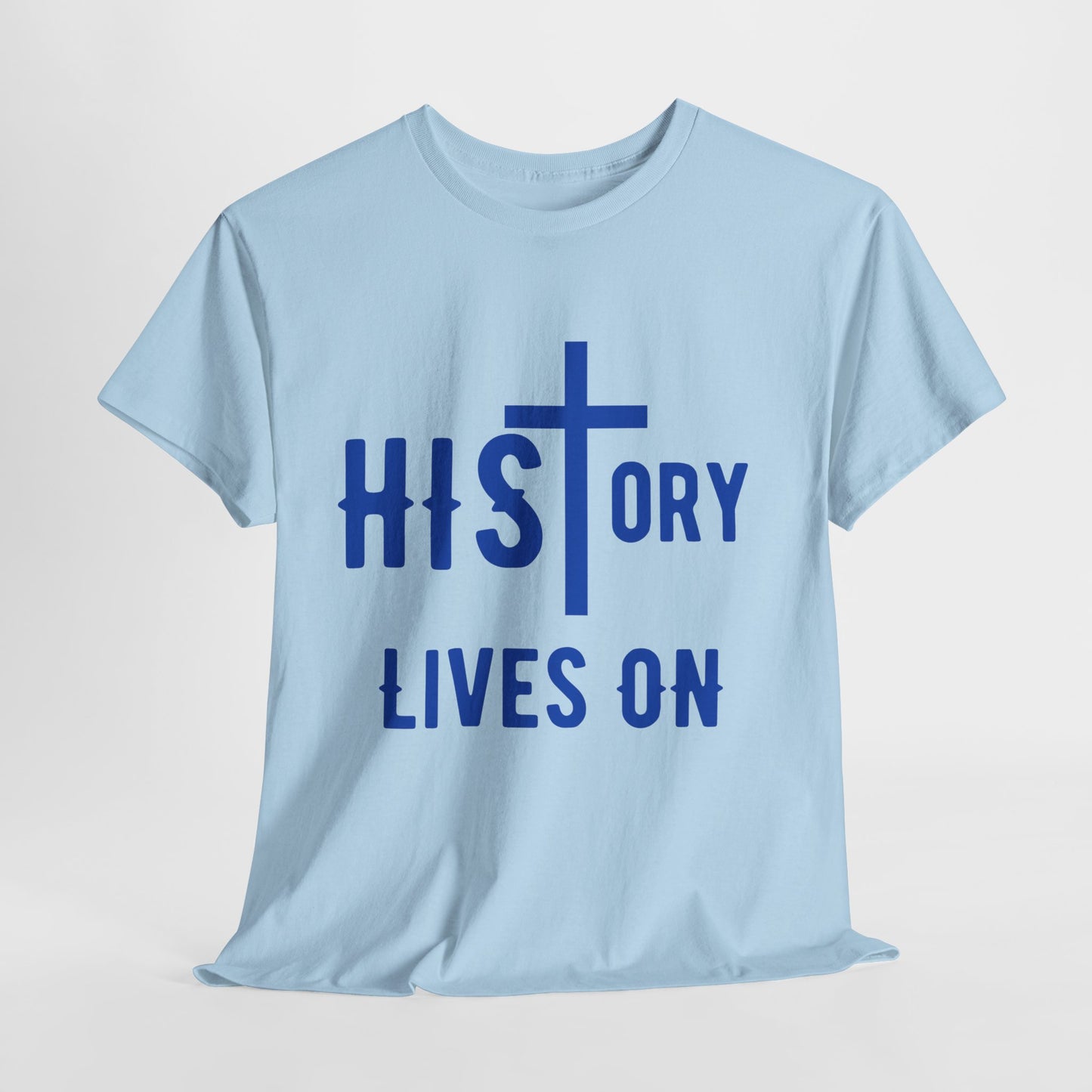 HIStory Lives On Unisex Heavy Cotton Tee, resurrection, cross, easter