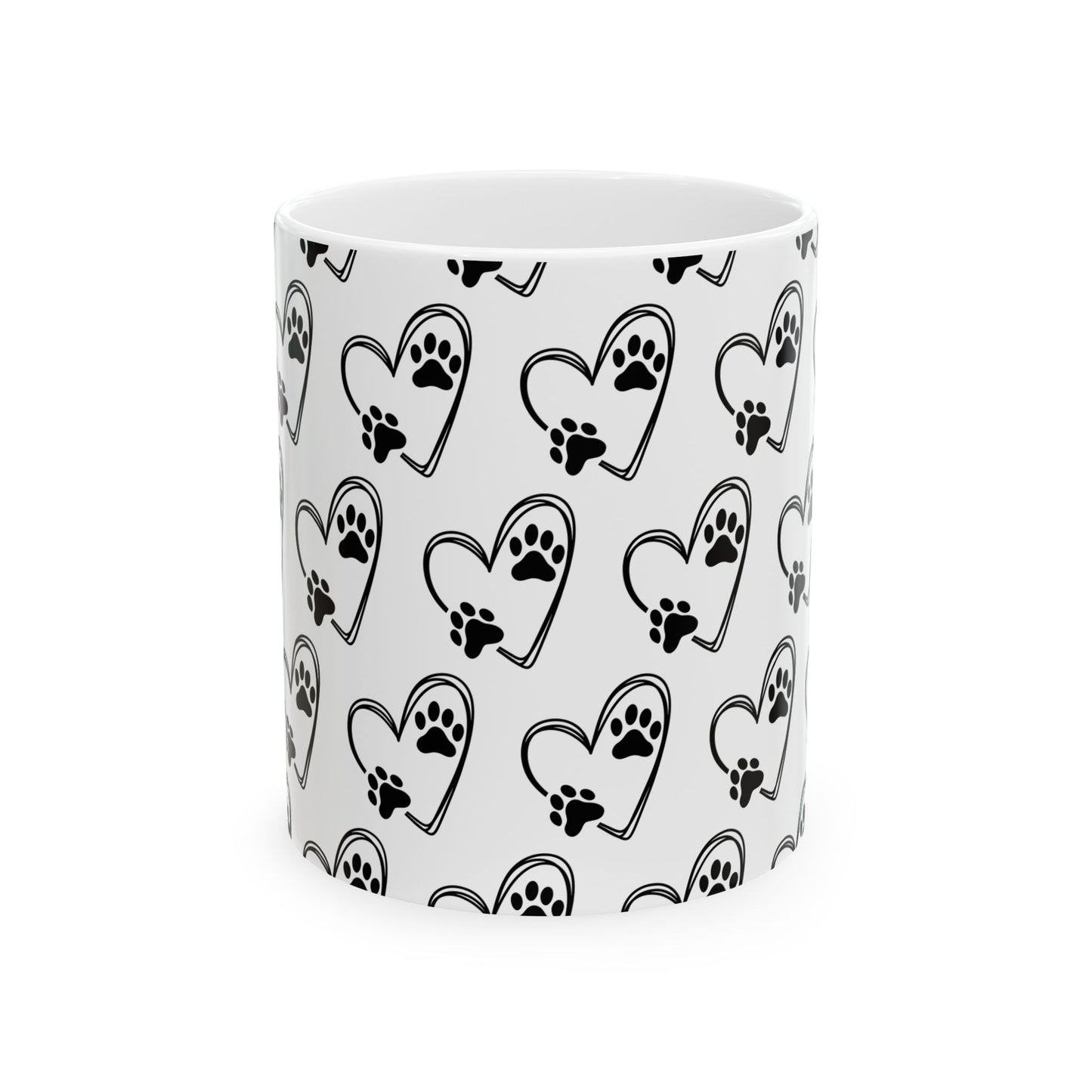 Paw Prints Ceramic Mug, (11oz, 15oz), pet lovers