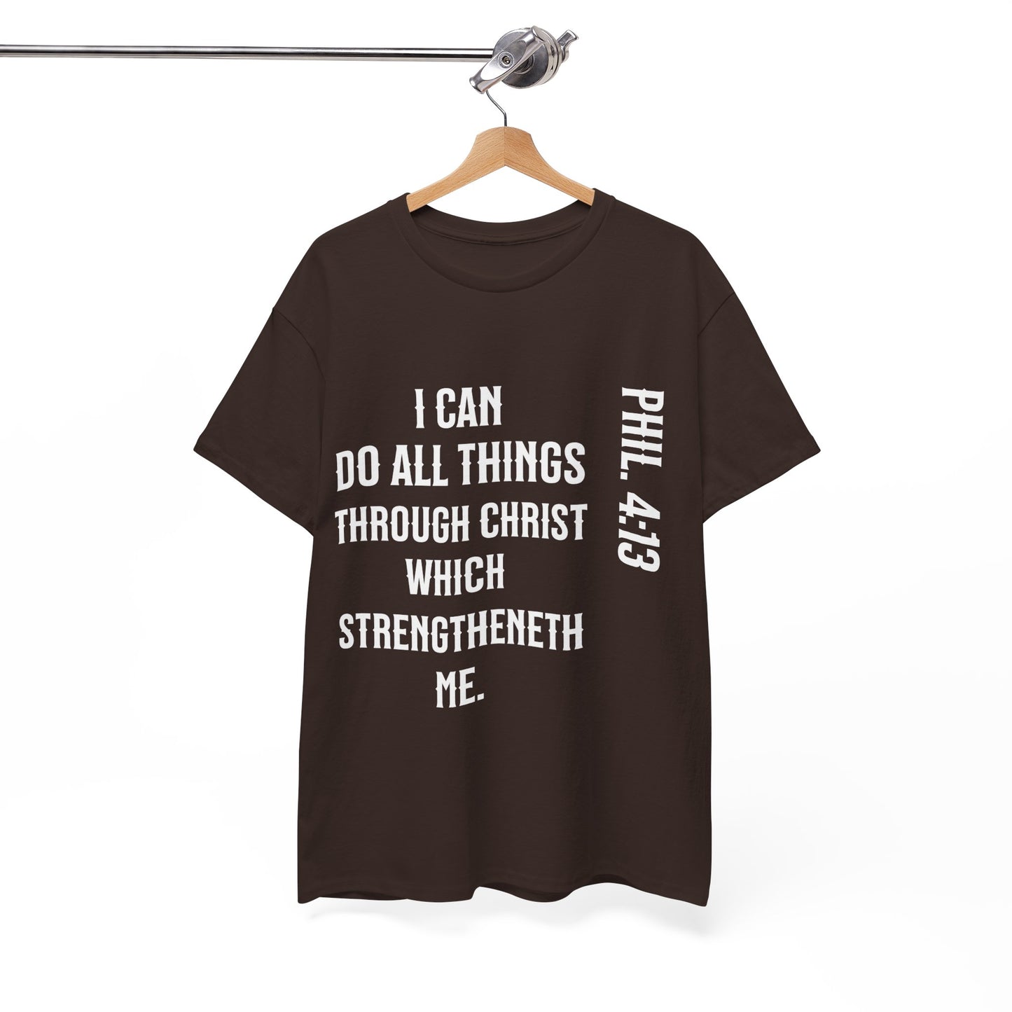 All things through Christ, Unisex Heavy Cotton Tee, Philippians 4:13
