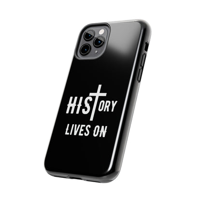 HIStory Lives On, Phone Cases - black & white