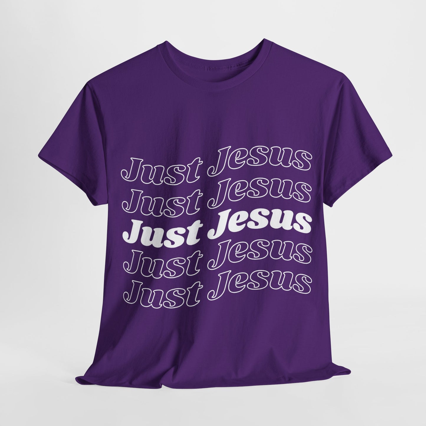 Just Jesus Unisex Heavy Cotton Tee; Christian gift, Witnessing, Faith gift
