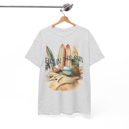 Fun in the Sun Unisex Heavy Cotton Tee, vacation, beach day, weekend getaway