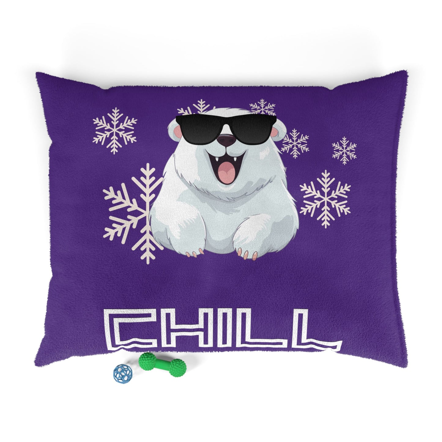 Chill with Polar Bear Pet Bed, Purple
