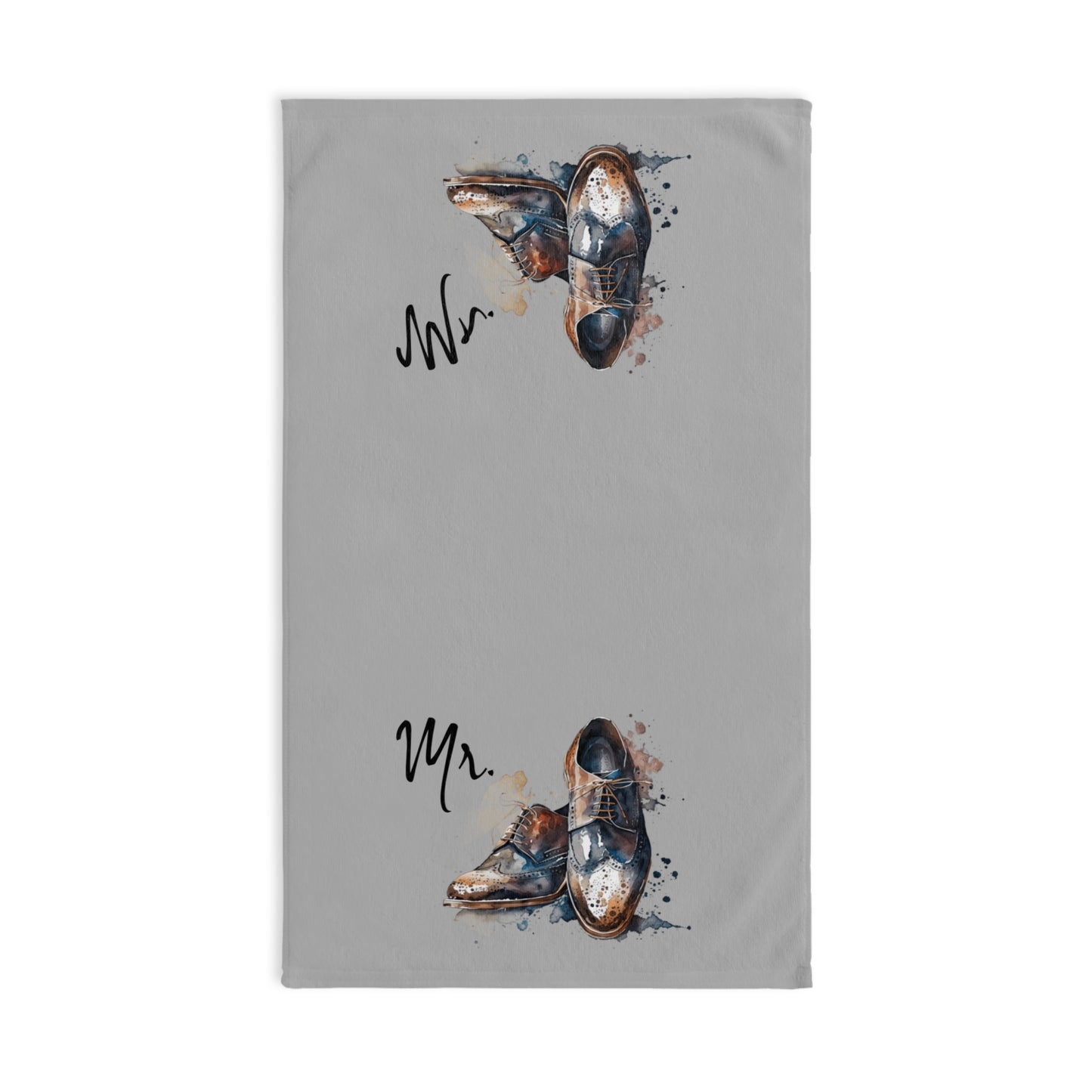 Mr. Hand Towel; new couple, vintage housewarming gift, weddings, shoes