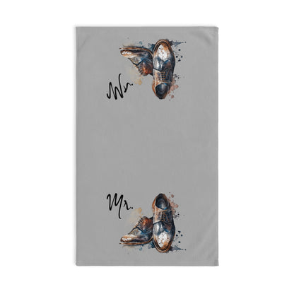Mr. Hand Towel; new couple, vintage housewarming gift, weddings, shoes