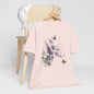 Flowers and Butterflies, Bella + Canvas T-shirt, spring, summer